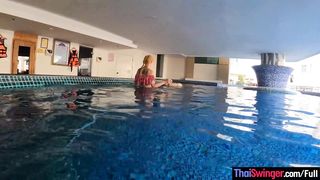 Tiny blonde Asian amateur MILF spent some quality time with a foreigner