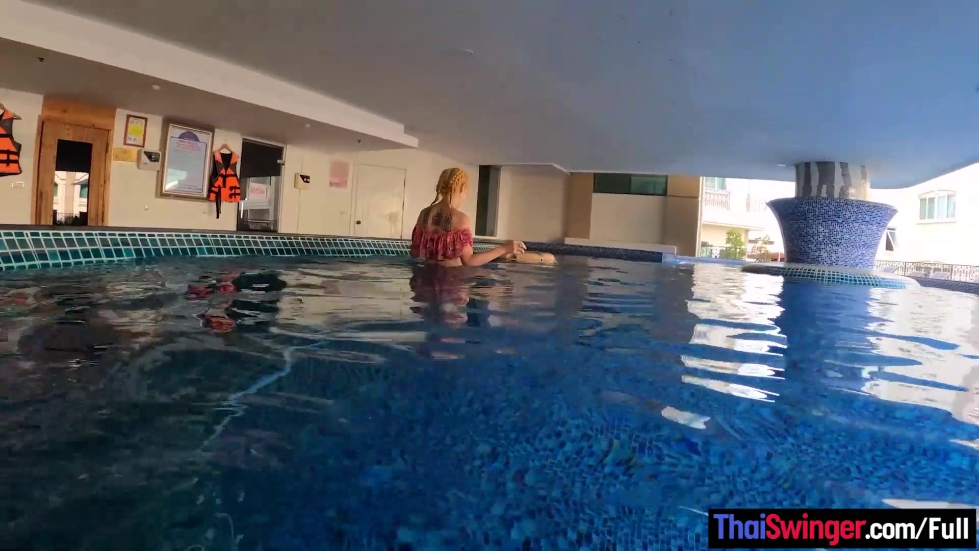 Tiny blonde Asian amateur MILF spent some quality time with a foreigner