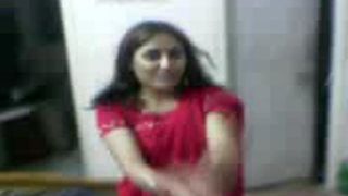 Red Saree College Girl sex with Boy Friend