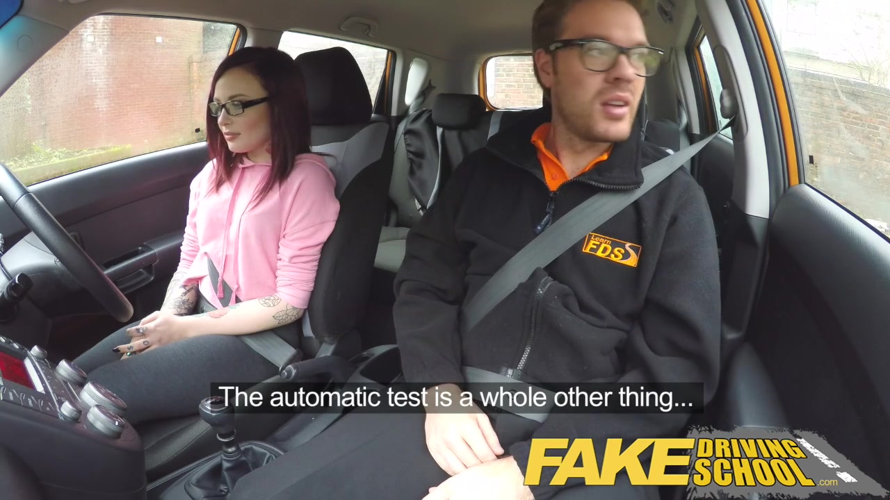 Fake Driving School 19yr old petite American student creampie lesson