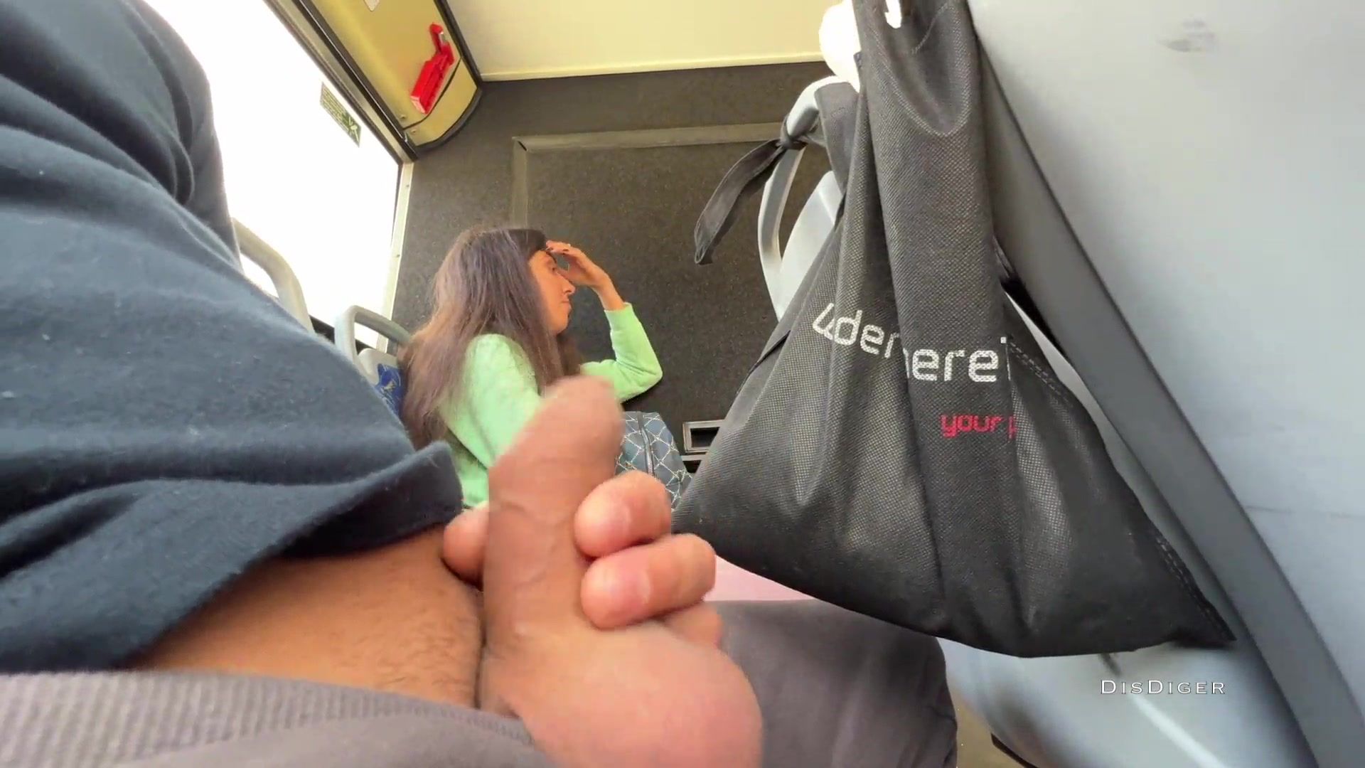 A stranger girl jerked off and sucked my dick in a public bus full of people