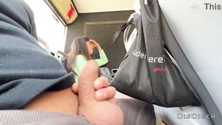 A stranger girl jerked off and sucked my dick in a public bus full of people