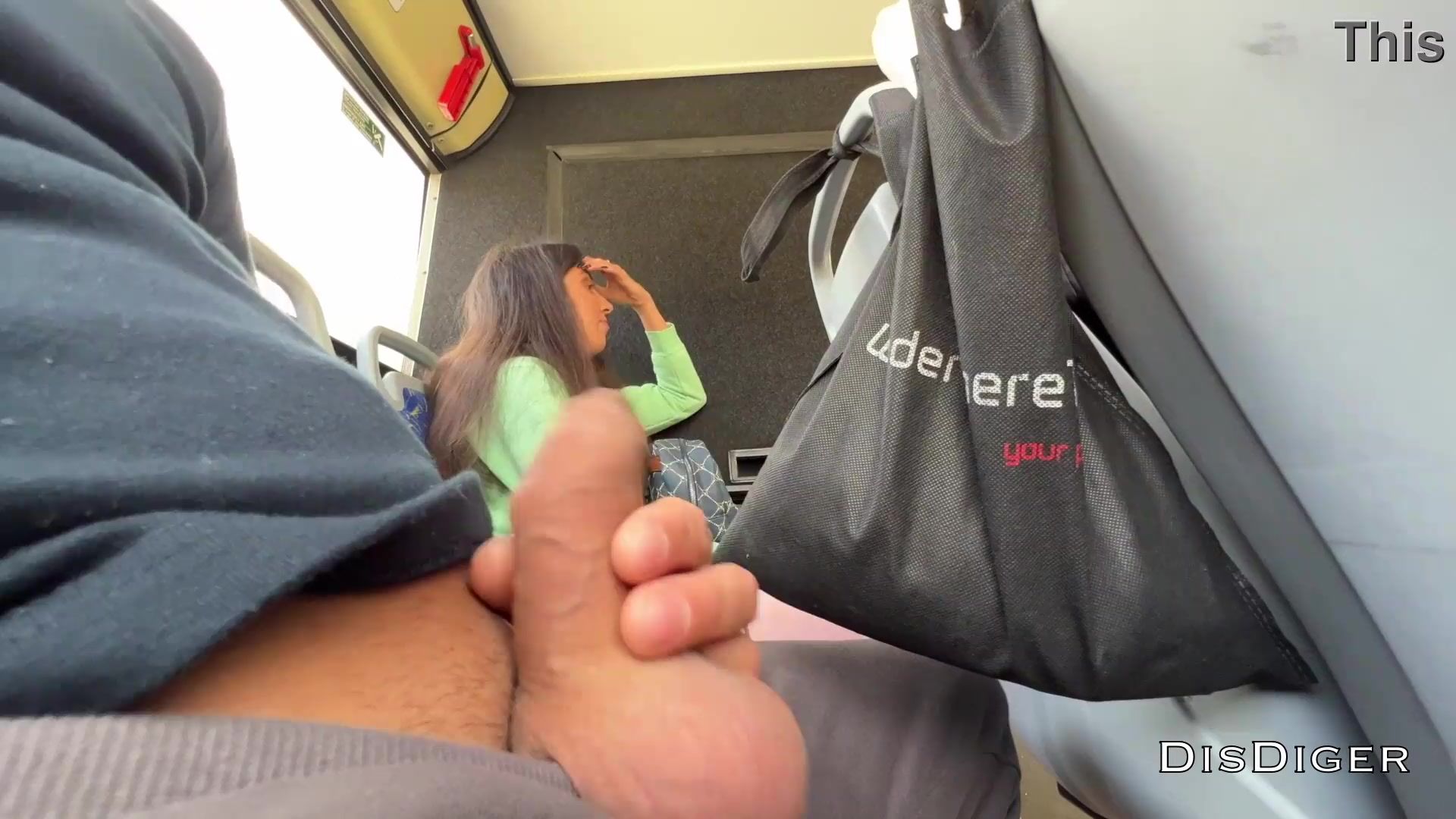 A stranger girl jerked off and sucked my dick in a public bus full of people