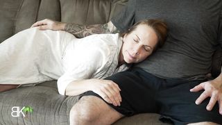 Mommy And StepSon Share A Couch