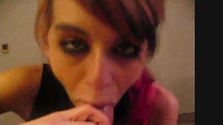 Deep Throat Redhead Blowjob Babe