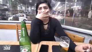 Talk Sex - I took the naughty brunette out and then I came inside her tight ass - Nicoly Mattos