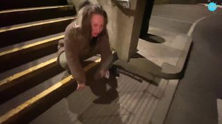 Cracky the street girl finaly gets to suck cock