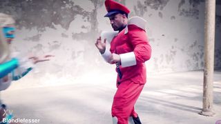STREET FIGHTER COSPLAY WITH FIGHT AND SEX EMILIO ARDANA - BLONDIE FESSER