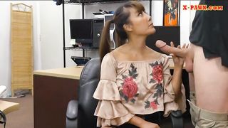 Busty Asian woman nailed at the pawnshop