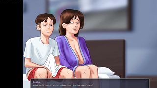 Summertime Saga - Caught Masturbating By His Busty Mature Stepmom