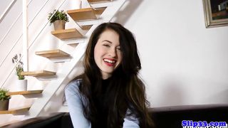 Cocksucking polish beauty spanked by oldmale