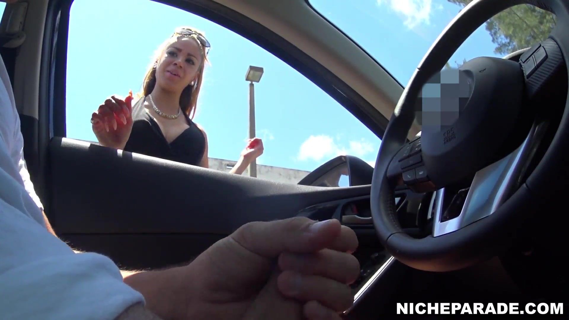 NICHE PARADE - Flashing Cock For Sexy Young Latina With Incredible Cleavage