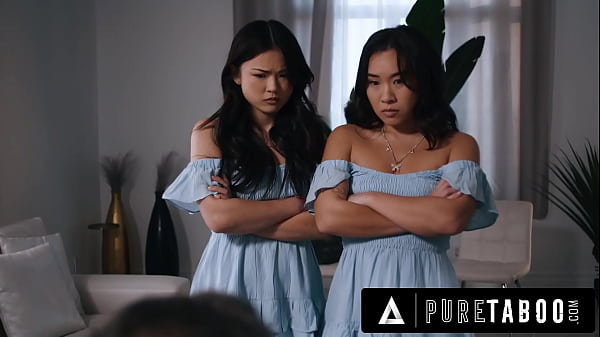 PURE TABOO Asian Stepsisters Lulu Chu & Kimmy Kimm Fulfill Their Stepdad's Doppelganger Fantasy