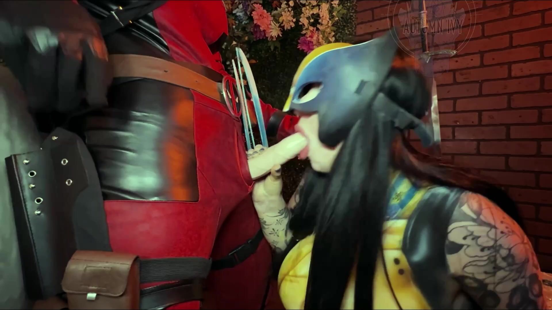 Autumn Ivy Gets Fucked in Superhero Cosplay with Tattooed Stud