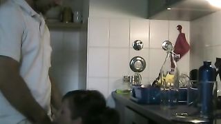 Washing up and cleaning dick