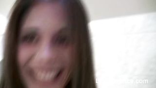 Famous Little Caprice gets mouthful in the WC