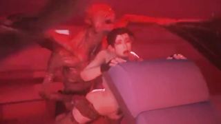 Monsters grabbed the girls and have sex