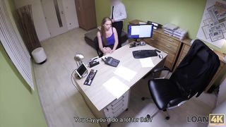 LOAN4K. Teen lass blows cock and gets fucked for necessary money