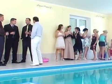 Pool orgy video