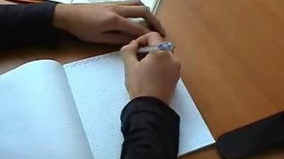BBW teacher has a nasty teaching method