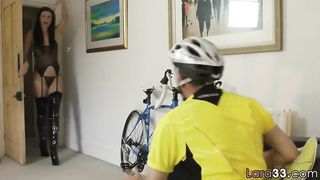 Euro MILF gets bent over and doggystyled