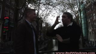 Busty whore fucked in red light district