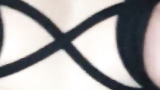 Breast bondage clip. Tight.