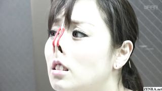 JAV BDSM Yuu Kawakami Nose Hook Blowjob with Rope Binding Bondage