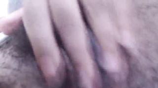 Extremely hairy black slut with a sweet smile