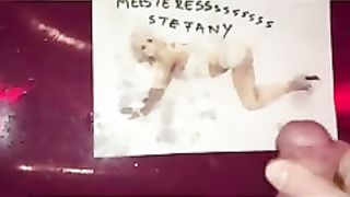Stefany the blonde slut, cumtribute collection