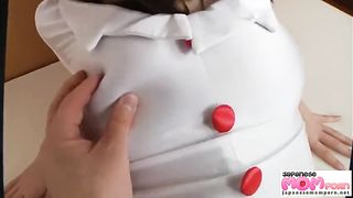 JAPANESE MILF IN NURSE UNIFORM AND PANTYHOSE CREAMPIE