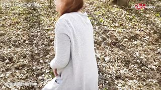 MyDirtyHobby - Big ass curvy teen gets an outdoor creampie in the woods