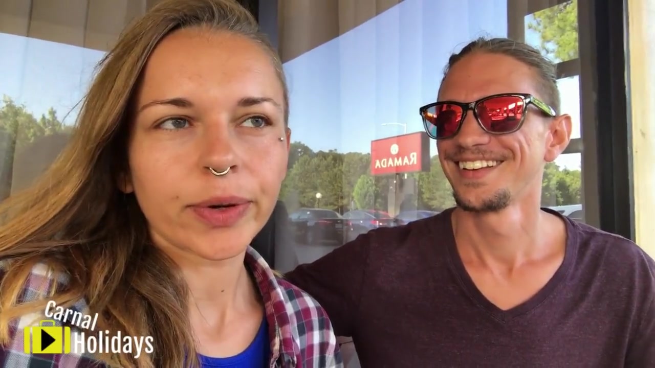 Free HD Hot Amateur rubs her pussy in a Public Van and Flashes Tits all over Hotel Porn Video photo