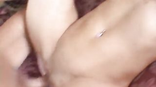 Filthy brunette nailed in every hole