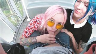 risky ferris wheel blowjob slutty teens