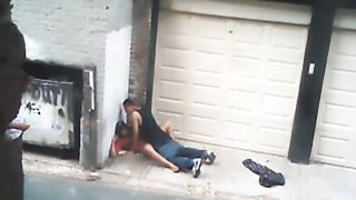 Street whore spied from the window