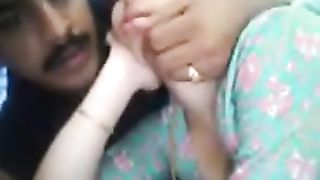 Sexy amateur indian couple fucking on webcam