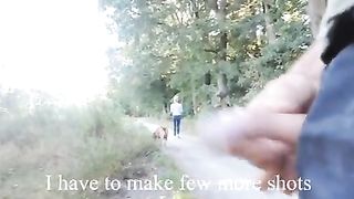 Dick flash in woods and she invite to fuck