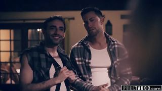 Backwoods Brothers DP Fuck Stranded HitchHiker to Squirting-PURE TABOO