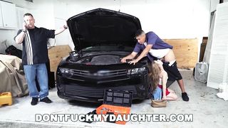 DON'T FUCK MY DAUGHTER - 18 Year Old Teen Lilly Ford Fucks Her Dad's Friend