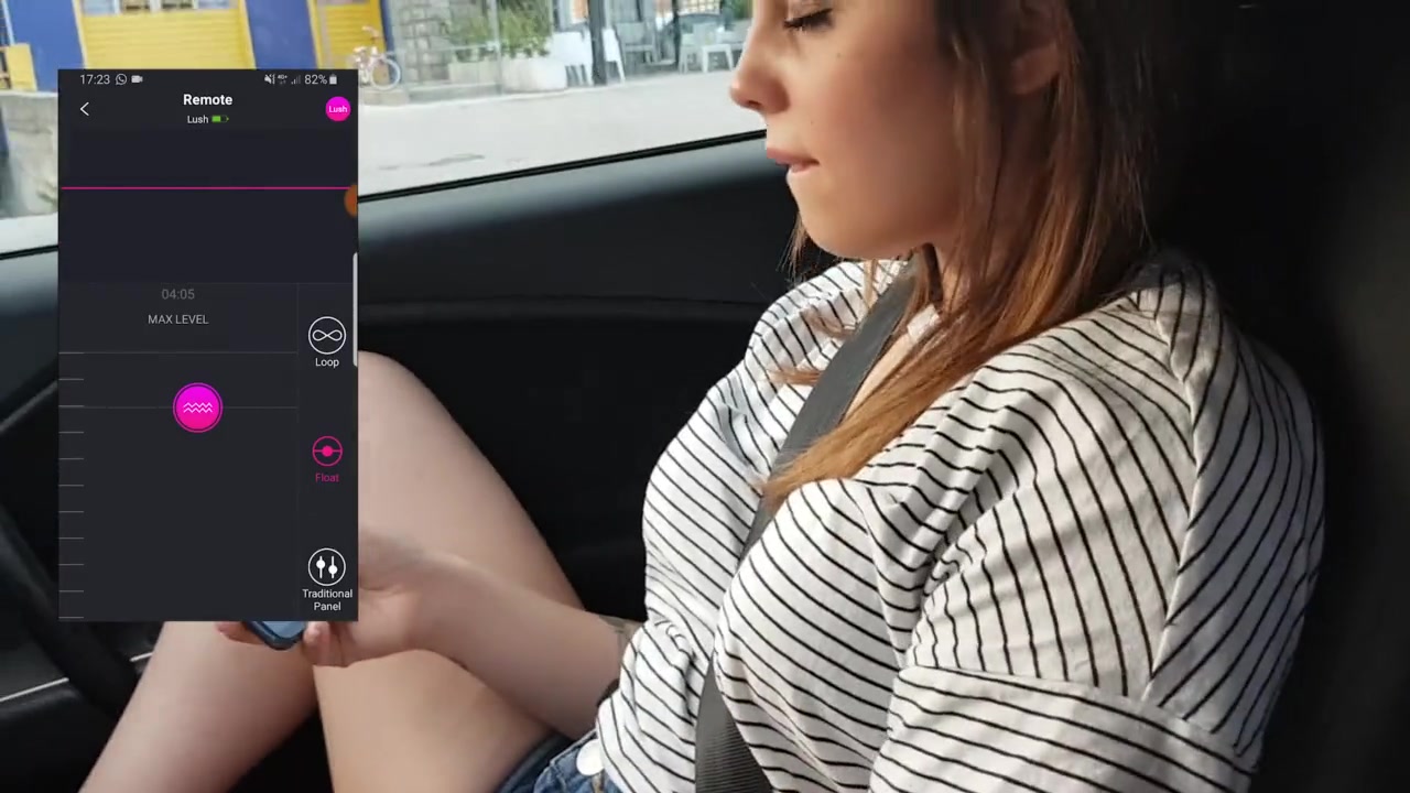 Free HD I let my Girlfriend use a Vibrator in the Mall and she Cums in the Car Porn Video pic