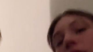 Neighbors Daughter Sneaks over & Cums on Hitachi while I Facefuck her