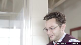 Cunning dude tricks his stepmom into sex before fucking his gf