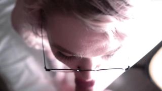 Nerdy Glasses Blonde Pussy Fuck and Suck