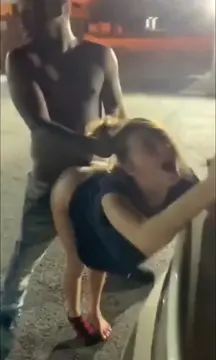 BBC Destroys White Pussy in parking
