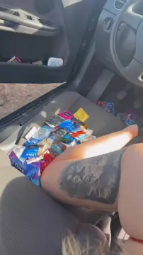 her car smells like rubbers and fish, but bj is ok