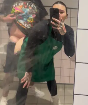 Doggystyle in Starbucks restroom